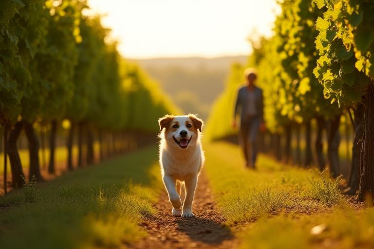 Dog-friendly vineyard walk